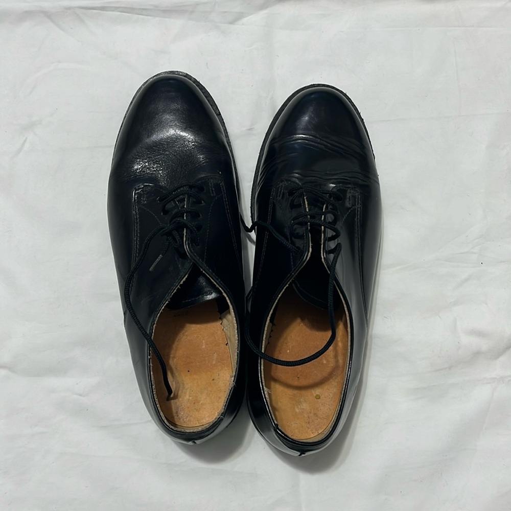 Vibrome Brand Men's Casual Dress Shoes Black Leather  Size 8.5 W Round point